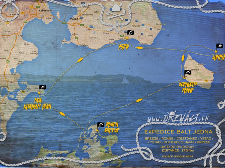 Mapa plavba Balt 2015